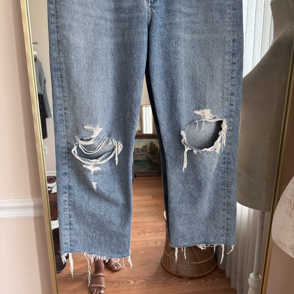 AGOLDE 90’s Distressed Blue Jeans Size 26 - Picture 3 of 11